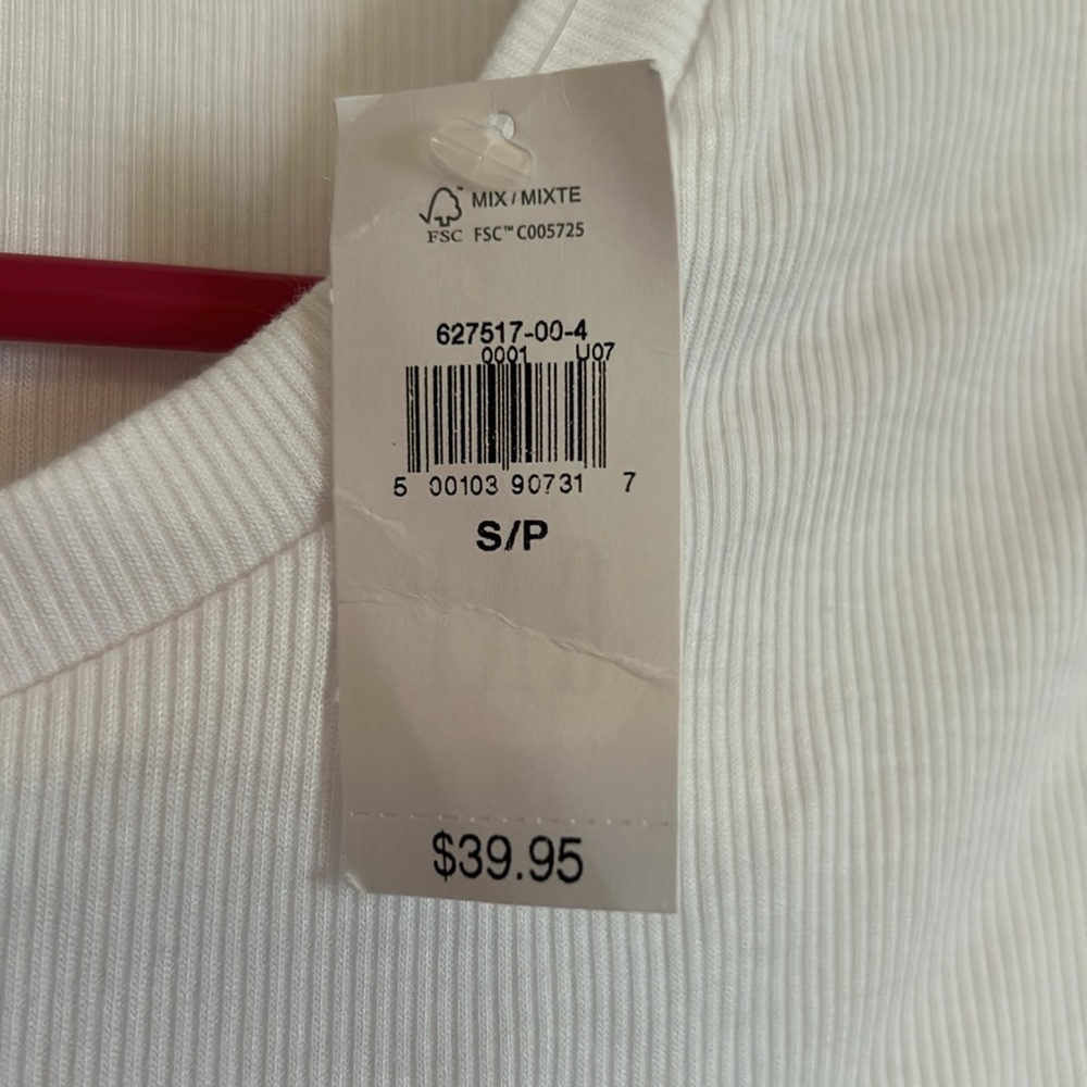 Gap White Rib Cropped Tee - Picture 3 of 4